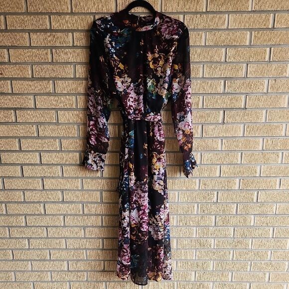 Who What Wear Floral Multicolor Women's Dress Size L - Picture 7 of 12